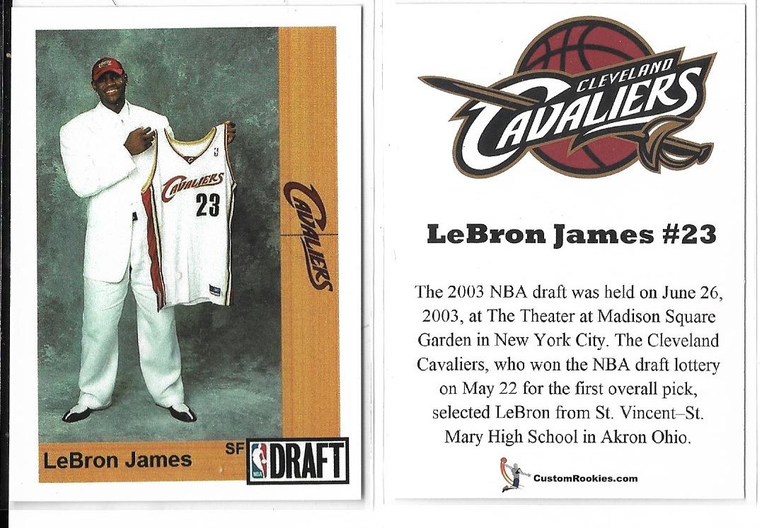 2003-04 LEBRON JAMES DRAFT DAY ROOKIE PROMO ACEO BASKETBALL CARD