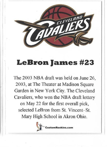 2003-04 LEBRON JAMES DRAFT DAY ROOKIE PROMO ACEO BASKETBALL CARD