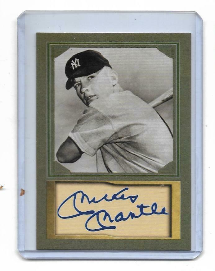 D. Gordon Portrait ACEO Card- SPORTS GREATS - MICKEY MANTLE- w/ facs. Auto