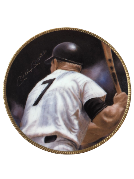 1991 Sports Impression Members Only  MICKEY MANTLE "Mick/7" INDIVIDUALLY NUMBERED MINI 4.5"  plate