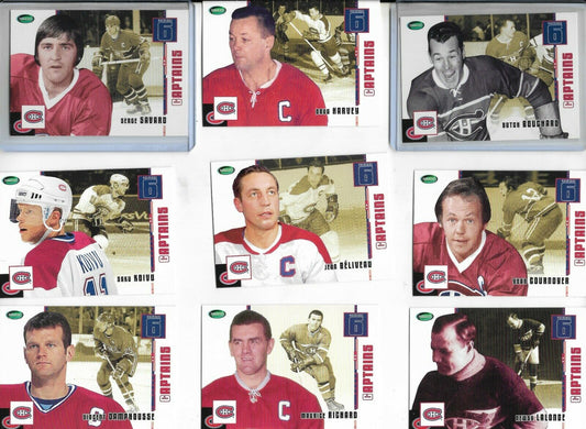 LOT OF 9 --- 2003 PARKHURST ORIG 6 -  MONTREAL CANADIAN TEAM CAPTAINS