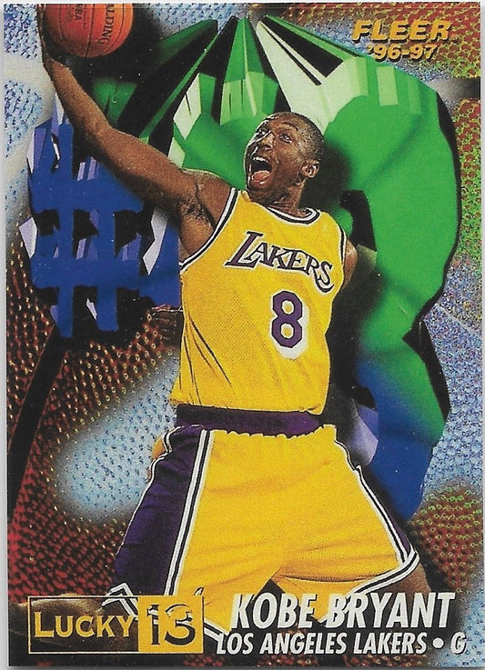 1996 - 97 Fleer Lucky 13 Kobe Bryant Los Angeles Lakers #13 Reprint Basketball Card