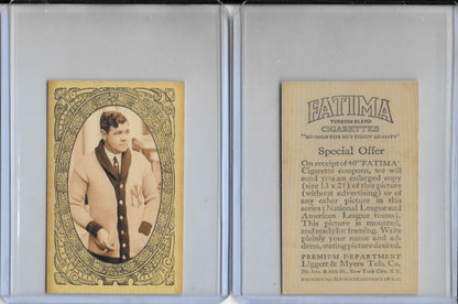 1914 VINTAGE BABE RUTH FATIMA CIGARETTES REPRINT CARD MINT CONDITION