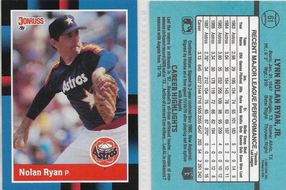 1988 DONRUSS #61 NOLAN RYAN HOUSTON ASTROS MLB HOF GREAT MINT