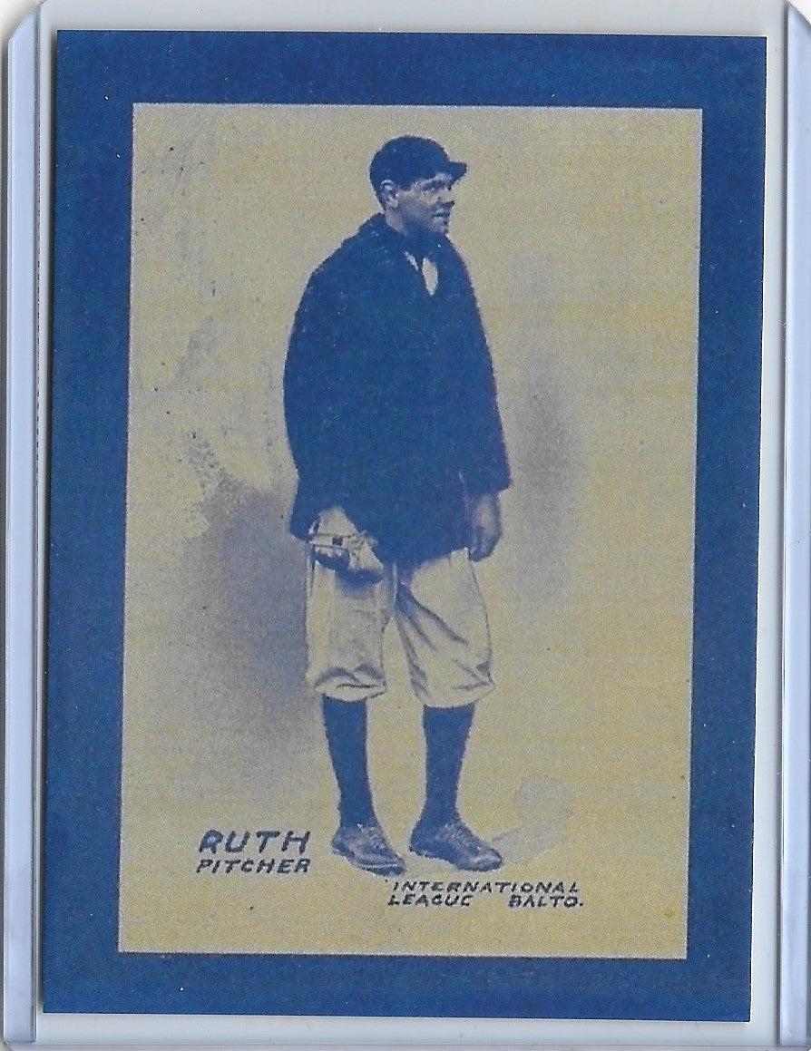 Babe Ruth Rookie Baseball Card - 1914 Baltimore News RP - Blue or Red Border