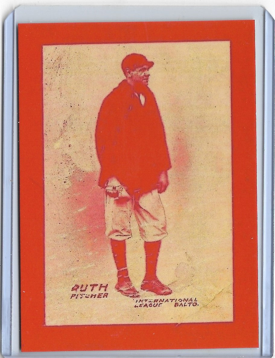 Babe Ruth Rookie Baseball Card - 1914 Baltimore News RP - Blue or