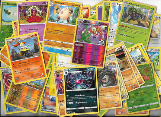 POKEMON 25 CARD LOTS - WELL MIXED -  COMMONS / HOLOS / RARES ...