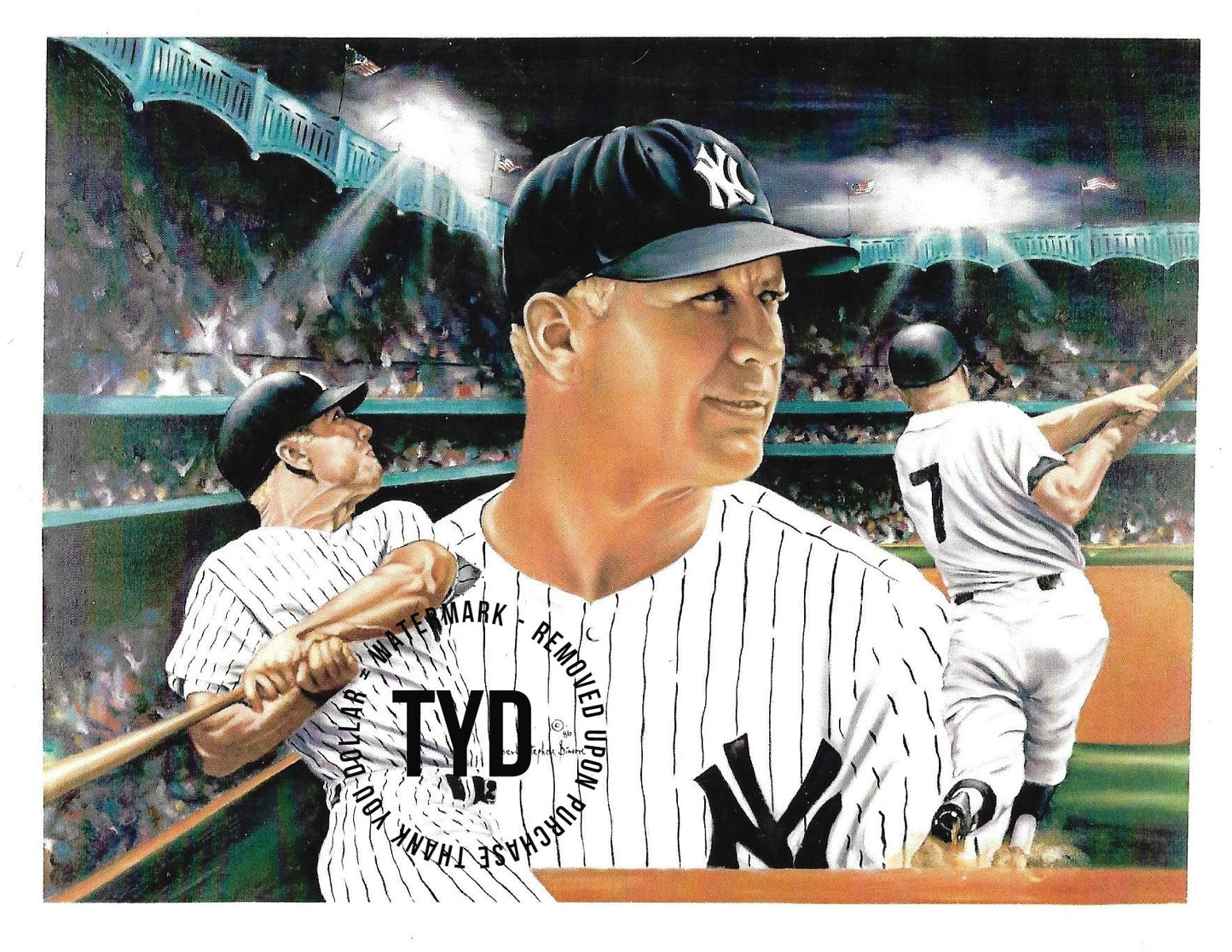 Mickey Mantle " Mickey at Night 8" X 10 Sports Impressions Glossy Reprint