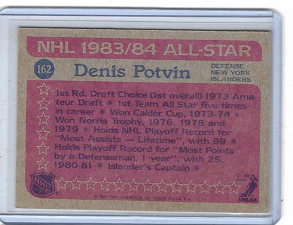 1983-84 Topps #162 Denis Potvin - All-Star New York Islanders  ORIGINAL