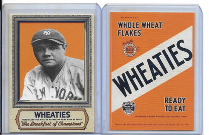 Babe Ruth Wheaties Advertisement  Promotional Reprint Card New York Yankees