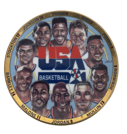 1992  Sports Impressions - USA Basketball OlympicTeam Plate Collectible Mini Plate 4.5"