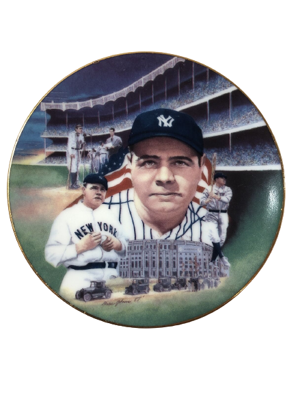 1991 SPORTS IMPRESSIONS - BABE RUTH - NEW YORK YANKEES - MINI COLLECTORS PLATE 4.5"