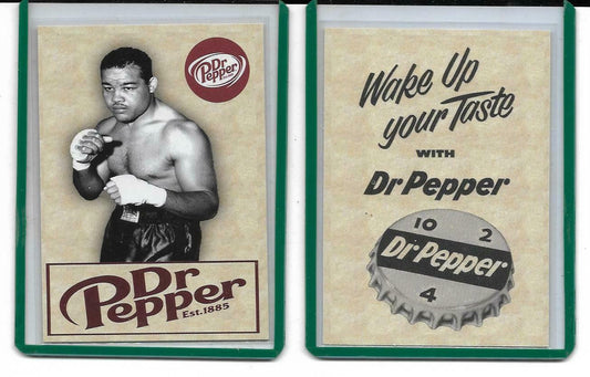 Joe Louis Dr Pepper Boxing ACEO Ad Promo Card Boxing Champ