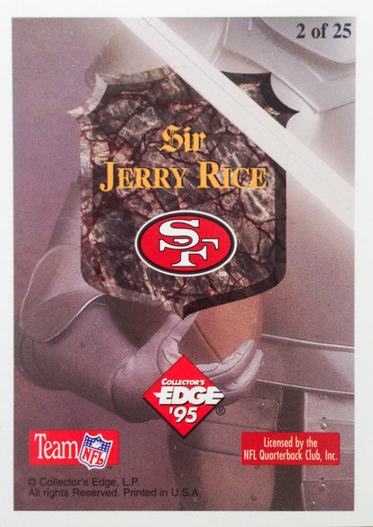1995 COLLECTORS EDGE EXCALIBUR #2 JERRY RICE SAN FRANCISCO 49ers