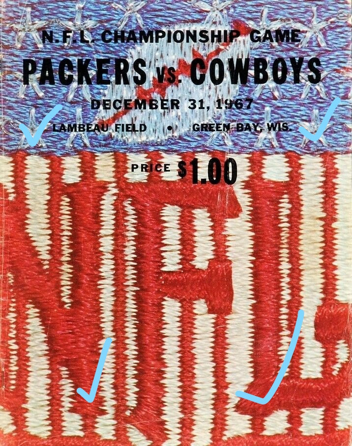 1967 CHAMPIONSHIP GAME PACKERS COWBOYS PROGRAM 8x10 GLOSSY COVER