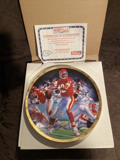 1994 Sports Impressions JOE MONTANA KANSAS CITY CHIEFS Collectors Plate 8.5"