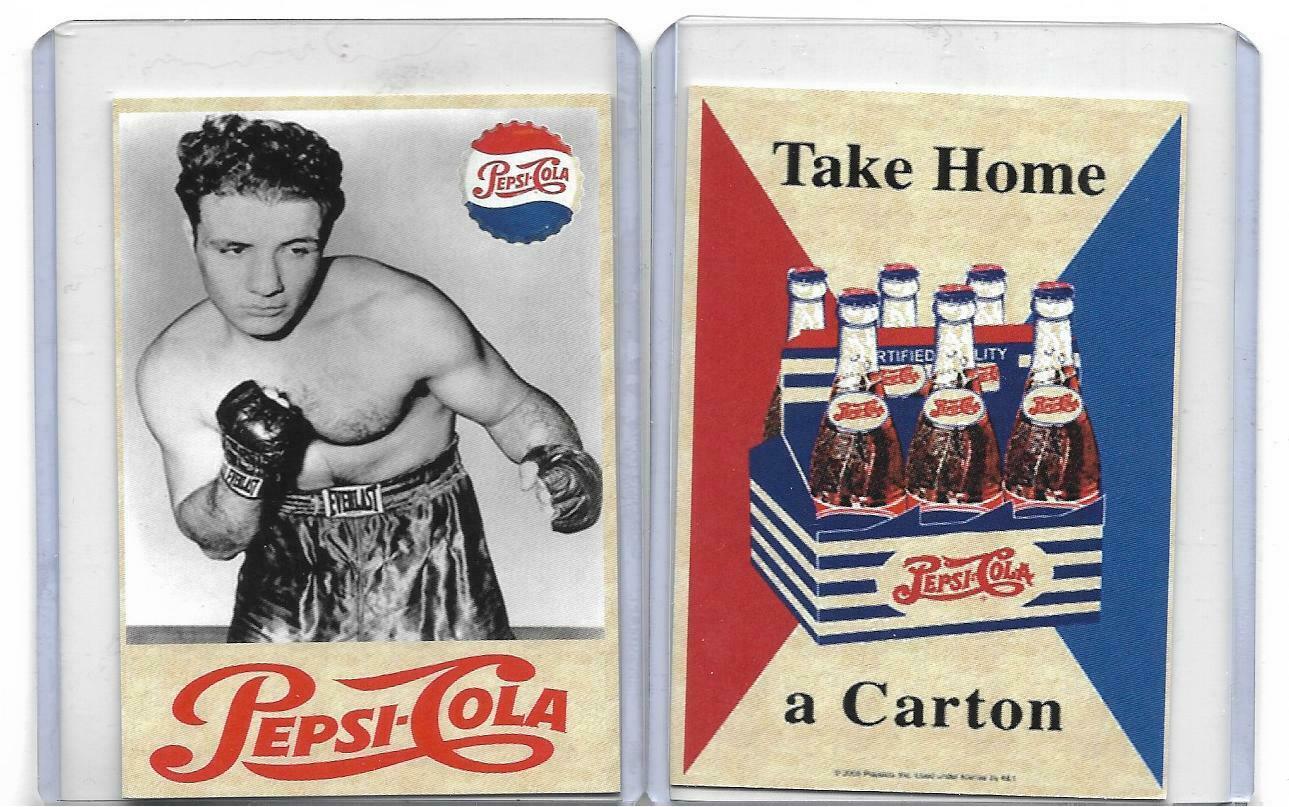 JAKE LaMOTTA  Pepsi Vintage Style Ad Cards All Time Boxing Greats Card!