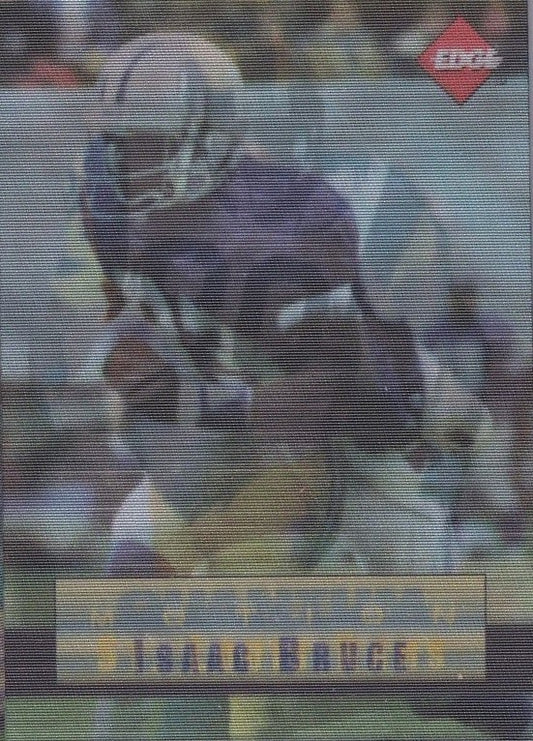 1996 COLLECTORS EDGE "QUANTOM MOTION" INSERT CARD #5 ISAAC BRUCE - ST.LOUIS RAMS -
