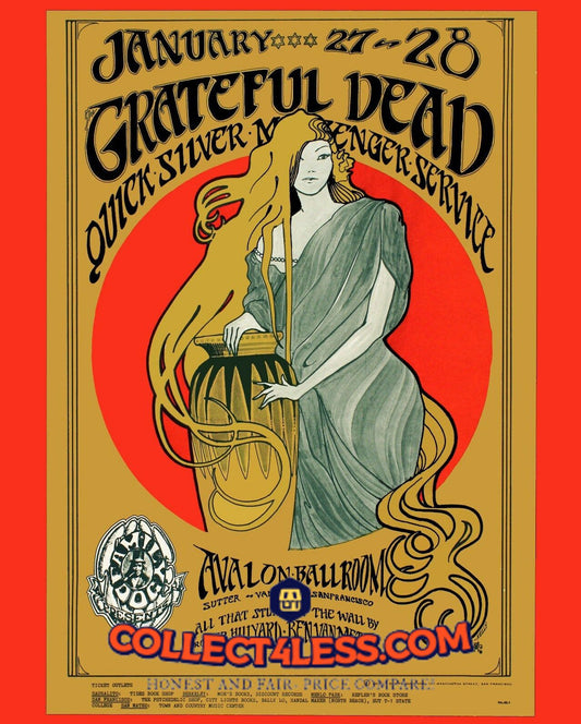 GRATEFUL DEAD  8 x 10 Art Glossy Concert Poster Reprint - Jerry Garcia