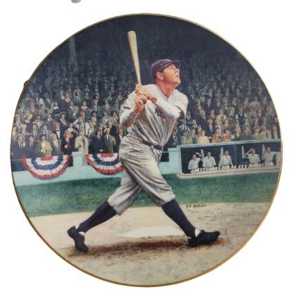 1992 DELPHI COLLECTORS PLATE - BABE RUTH - NEW YORK YANKEES “The Called Shot” 8" Plate
