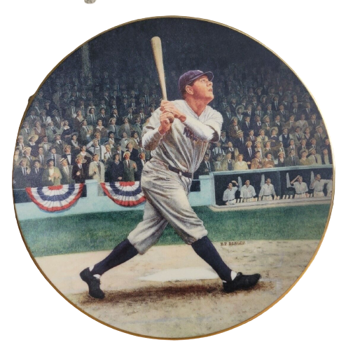 1992 DELPHI COLLECTORS PLATE - BABE RUTH - NEW YORK YANKEES “The Called Shot” 8" Plate