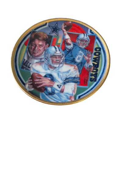 1991 SPORTS IMPRESSIONS - TROY AIKMAN - DALLAS COWBOYS - MIN COLLECTORS PLATE 4.5"