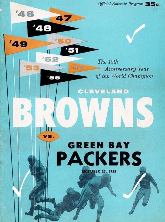 1955 BROWNS VS PACKERS CHAMPIONSHIP PROGRAM GLOSSY COVER PHOTO 8X10