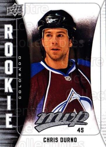 2009 UPPER DECK MVP HOCKEY #332 CHRIS DURNO COLORADO AVALANCHE  ROOKIE CARD