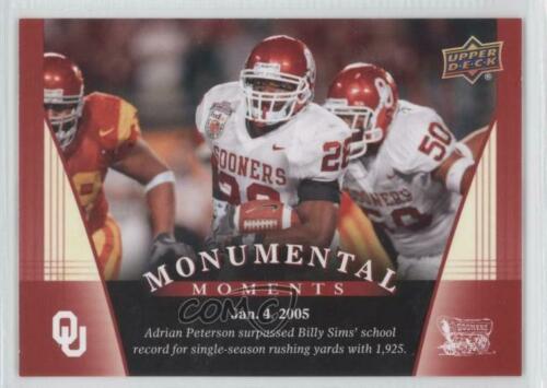 2011 Upper Deck  Monumental Moments #93 ADRIAN PETERSON Oklahoma Sooners