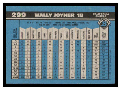 1990 BOWMAN #299 WALLY JOYNER CALIFORNIA ANGELS