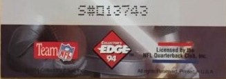 1994 COLLECTORS EDGE EXCALIBURINSERT CARD JOHN ELWAY - DENVER BRONCOS - NFL HALL OF FAME QB