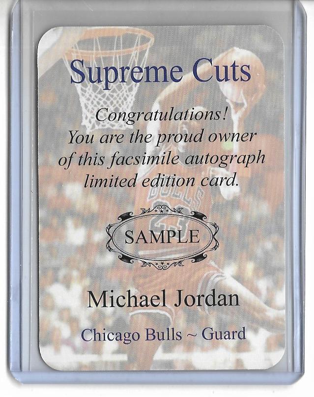 2020 MICHAEL JORDAN Supreme Cuts card w. Facs, Auto ,
