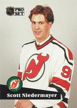 1991-92 NHL PRO SET SCOTT NIEDERMAYER NEW JERSEY DEVILS SHORT PRINT SP ROOKIE #CC4
