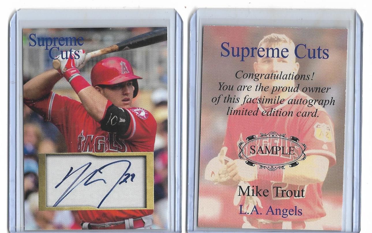 2020 MIKE TROUT - Los Angeles Angels Supreme Cuts card w. Facs, Auto