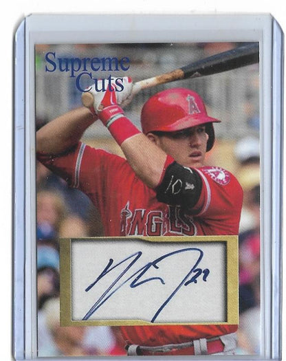 2020 MIKE TROUT - Los Angeles Angels Supreme Cuts card w. Facs, Auto