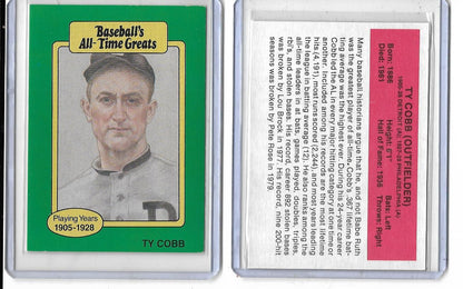 1987 Baseball All Time Greats Baseball Card - TY COBB