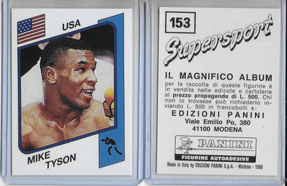 1986 Supersport - #153 MIKE TYSON Rookie RP Card
