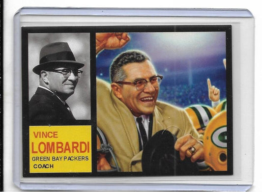 1970 TOPPS #89 VINCE LOMBARDI REPRINT CARD - PACKERS HOF COACH