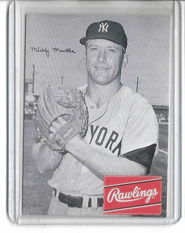Mickey Mantle - Rawlings Gloves Promo Ad ACEO Vintage style RP Card