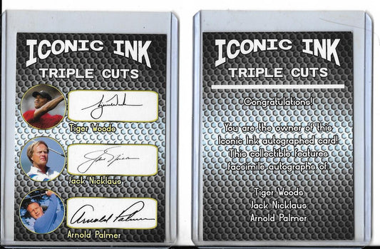 “Iconic Inks” Triple Cuts GOLF GREATS  Tiger Woods, Jack Nicklaus & Arnold Palmer